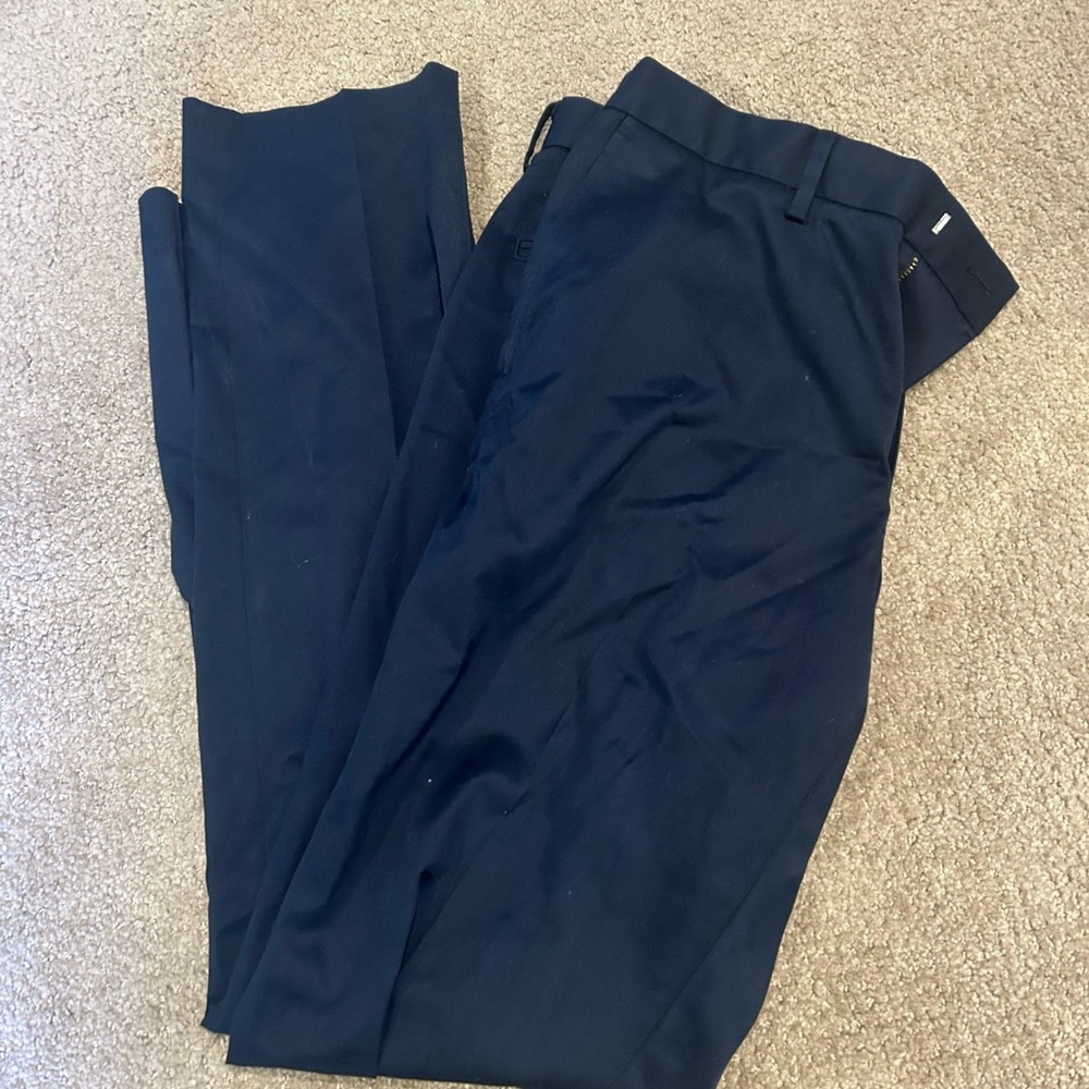 Nordstrom Blue Dress Pants Classic Straight-Leg Design